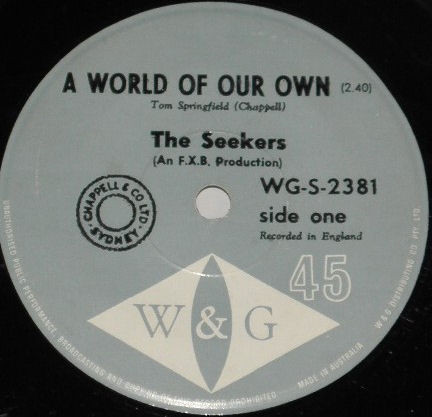 The Seekers – A World Of Our Own / Sinner Man (1965, Vinyl) - Discogs