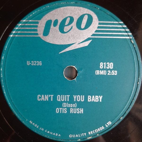 Otis Rush – I Can't Quit You Baby / Sit Down Baby (1956, Vinyl