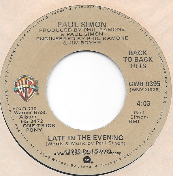 lataa albumi Paul Simon - Late In The Evening One Trick Pony