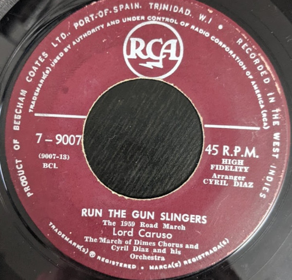 Lord Caruso Run The Gun Slingers Africa 1959 Vinyl Discogs