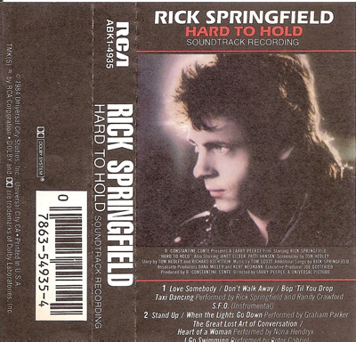 Rick Springfield - Hard To Hold - Soundtrack Recording | Releases