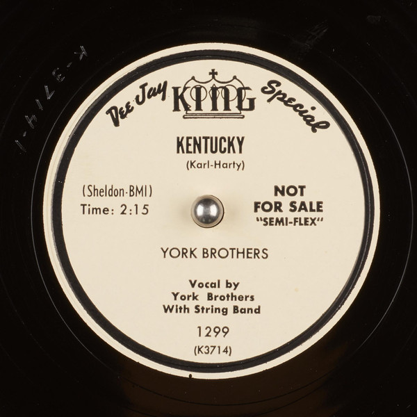 York Brothers – Kentucky / Tight Wad (1954, Semi-Flex, Vinyl