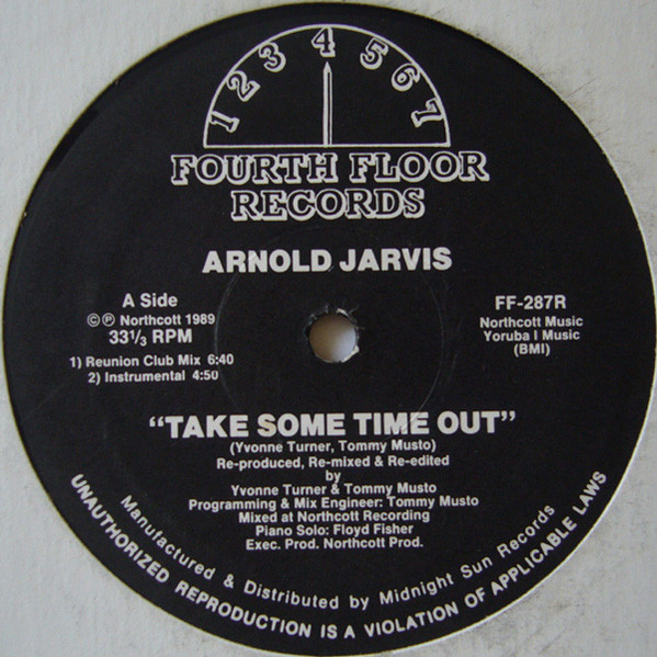 Arnold Jarvis - Take Some Time Out | Fourth Floor Records (FF-287R)