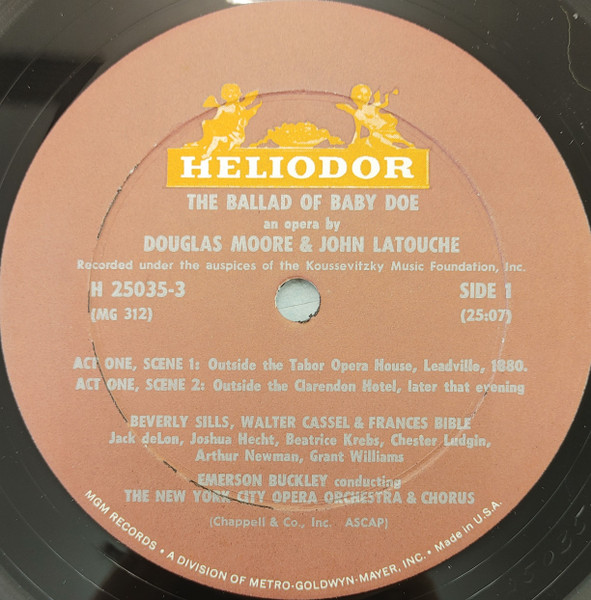 Douglas Moore John Latouche The Ballad Of Baby Doe Vinyl