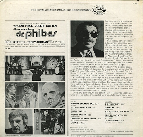 descargar álbum Basil Kirchin - The Abominable Dr Phibes Original Motion Picture Score