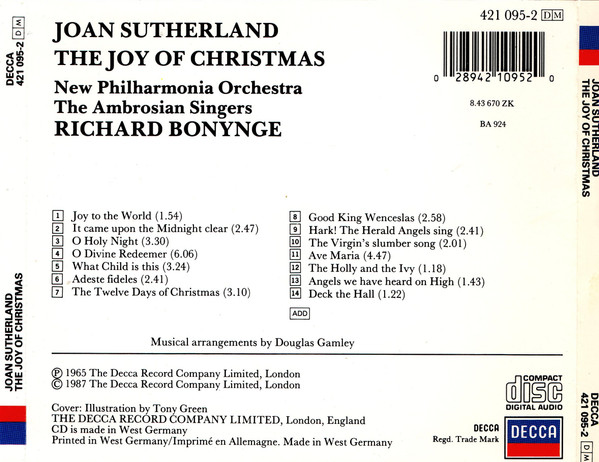 descargar álbum Joan Sutherland, New Philharmonia Orchestra, The Ambrosian Singers, Richard Bonynge - Joy To The World