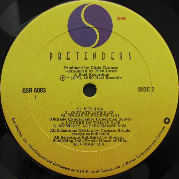 Pretenders - Pretenders [Vinyl] | Sire (QSR 6083) - 6