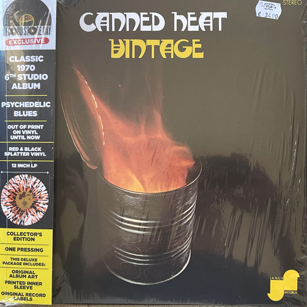 Canned Heat – Vintage (2023, Orange/Black/White Splatter, Vinyl