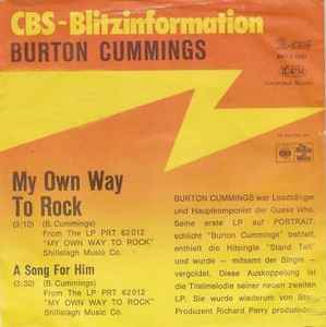 Burton Cummings My Own Way To Rock A Song For Him 1977 Vinyl