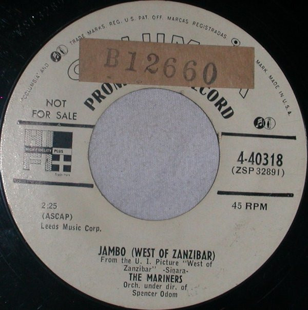 lataa albumi The Mariners - Theyll Forget About You Jambo West Of Zanzibar