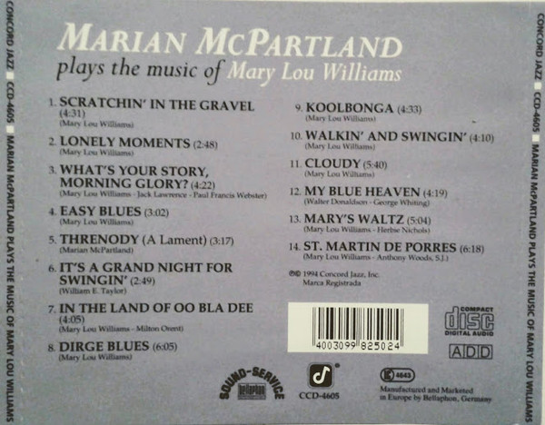 Album herunterladen Marian McPartland - Plays The Music Of Mary Lou Williams