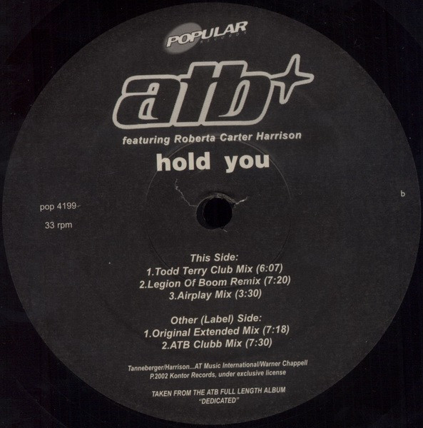 lataa albumi ATB featuring Roberta Carter Harrison - Hold You