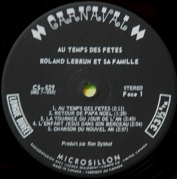 baixar álbum Roland Lebrun Et Sa Famille - Au Temps Des Fêtes