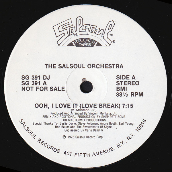The Salsoul Orchestra – Ooh, I Love It (Love Break) (1983, Vinyl) - Discogs