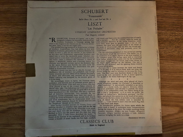descargar álbum Franz Schubert, Franz Liszt - Rosamunde Les Preludes