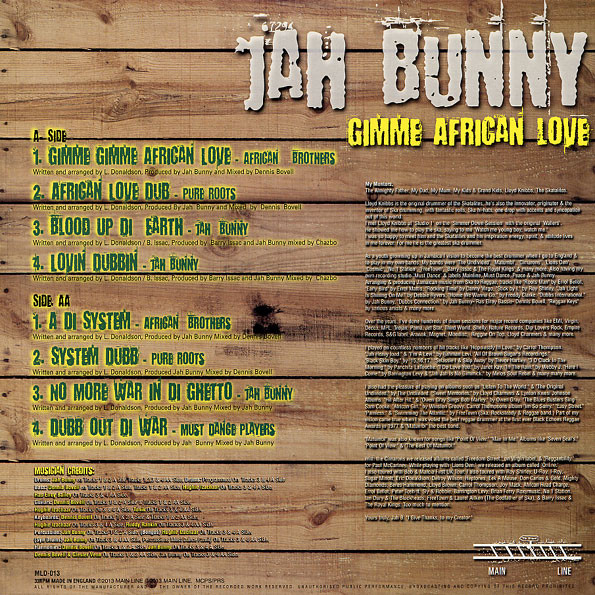 baixar álbum Jah Bunny - Gimme African Love