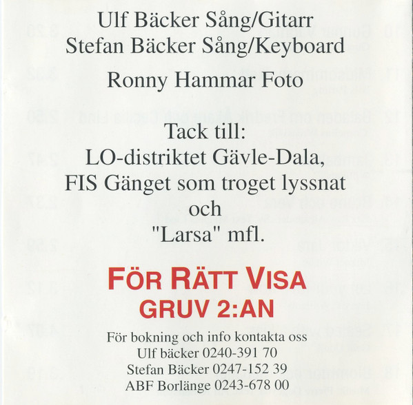 baixar álbum Gruv 2an - För Rätt Visa