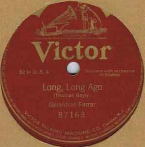 Geraldine Farrar - Long, Long Ago album cover