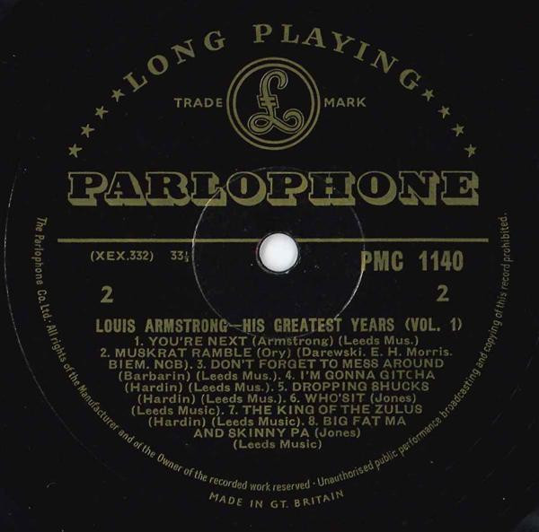 lataa albumi Louis Armstrong - His Greatest Years Volume 2