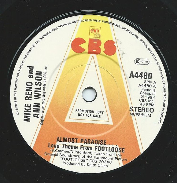 Mike Reno feat. Ann Wilson - Letra de Almost Paradise (Love Theme