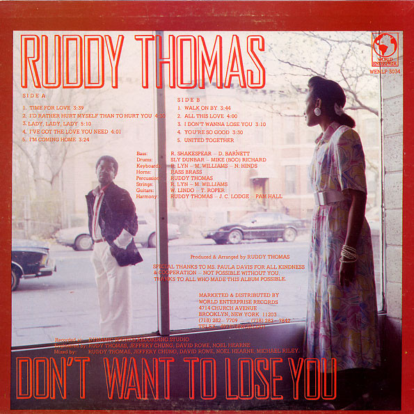 télécharger l'album Ruddy Thomas - Dont Want To Lose You