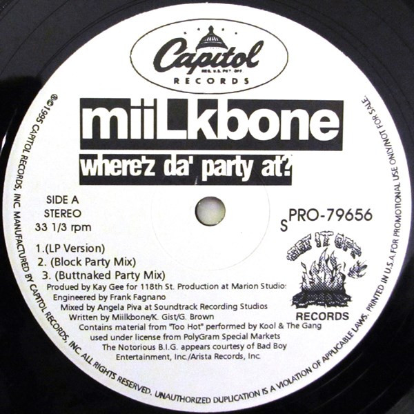 Miilkbone – Where'z Da' Party At? (1995, CD) - Discogs