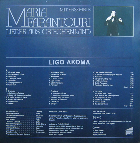 baixar álbum Maria Farantouri - Lieder Aus Griechenland