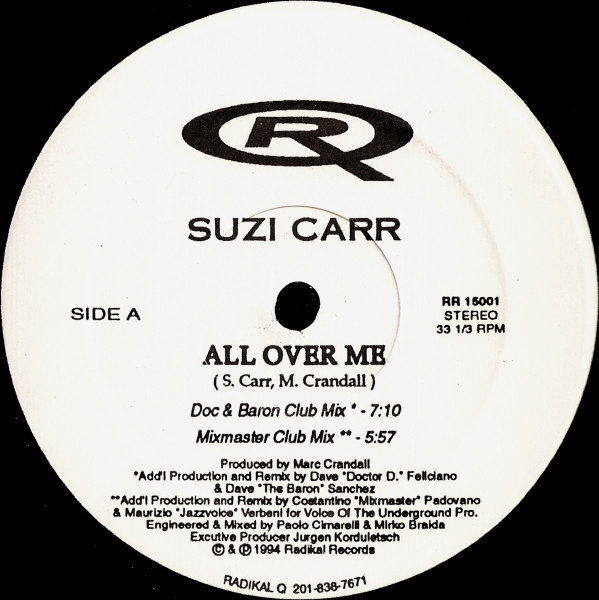 UK & us mixes Promo Suzi Carr-All over me /nm/2 x 12"" 