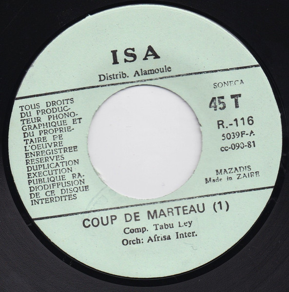Orchestre Afrisa L'International – Coup De Marteau (1981, Vinyl