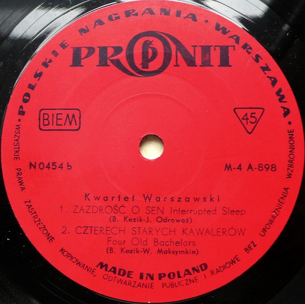lataa albumi Kwartet Warszawski - Murowane Przeboje