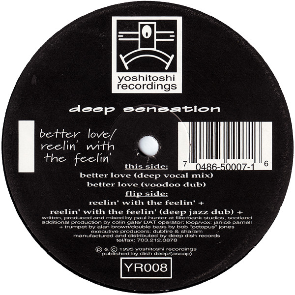 Deep Sensation – Better Love / Reelin' With The Feelin' (1995, Vinyl