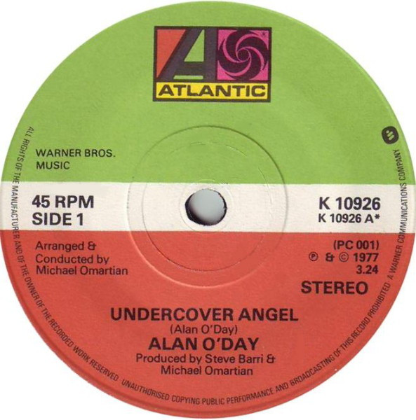 Alan O'Day – Undercover Angel (1977, Specialty Pressing, Vinyl