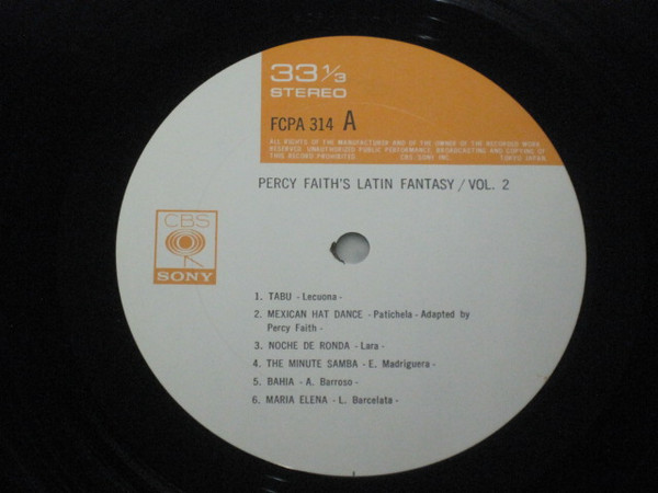 ladda ner album Percy Faith - Percy Faiths Latin Fantasy Vol2