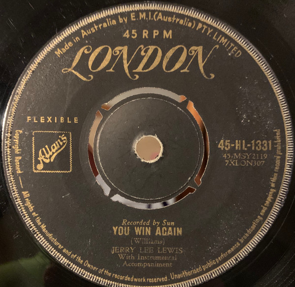 Jerry Lee Lewis – You Win Again (1958, Vinyl) - Discogs