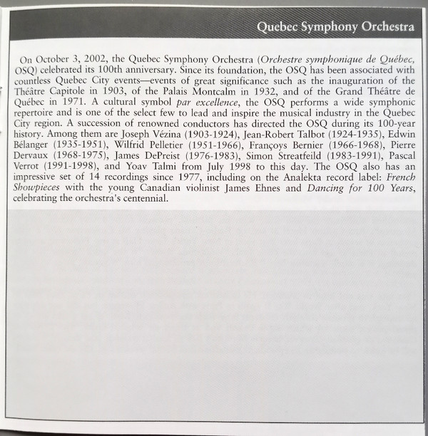 Alain Lefèvre , Orchestre Symphonique De Québec , Yoav Talmi - Mathieu / Addinsell / Gershwin - Concerto De Québec / Warsaw Concerto / Concerto En Fa / In F | Analekta (AN 2 9814) - 15