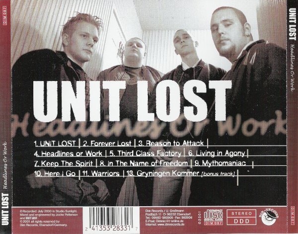 Album herunterladen Unit Lost - Headlines Or Work