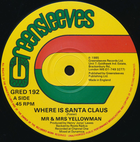 Mr Yellowman & Mrs Yellowman / Michael Palmer – Where Is Santa