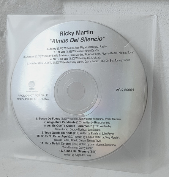Capilares calificación domingo Ricky Martin – Almas Del Silencio (2003, CD) - Discogs