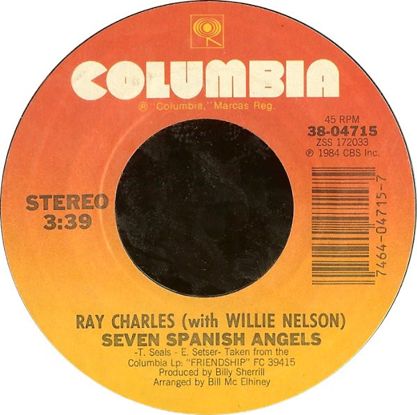 Ray Charles – Seven Spanish Angels / Who Cares (1984, Pitman