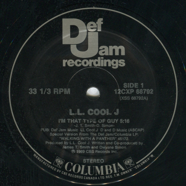 L.L. Cool J – I'm That Type Of Guy (1989, Vinyl) - Discogs