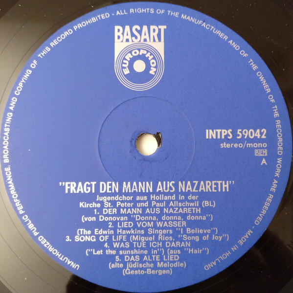 baixar álbum Jugendchor Aus Bergen, Cees Overtoom - Fragt Den Mann Aus Nazareth
