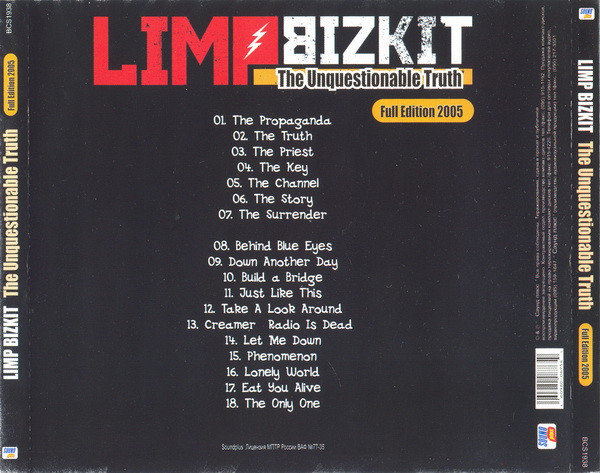 lataa albumi Download Limp Bizkit - The Unquestionable Truth Full Edition 2005 album