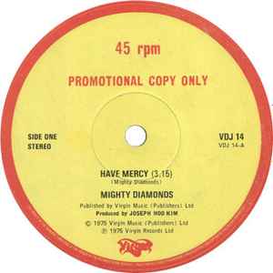 The Mighty Diamonds – Have Mercy (1975, Vinyl) - Discogs