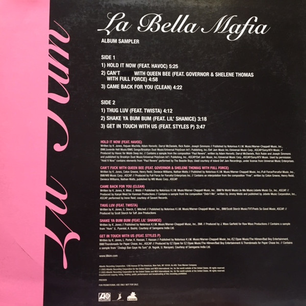 Lil' Kim – La Bella Mafia (Album Sampler) (2003, Vinyl) - Discogs