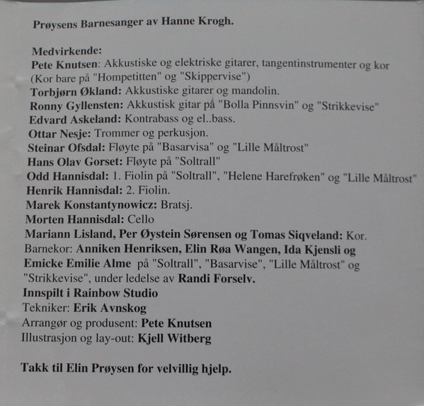 lataa albumi Hanne Krogh - Prøysens Barnesanger