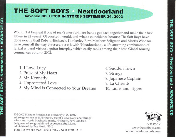 The Soft Boys - Nextdoorland | Releases | Discogs