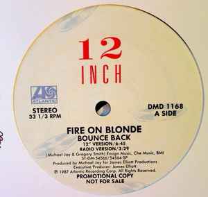 Fire On Blonde - Bounce Back album cover