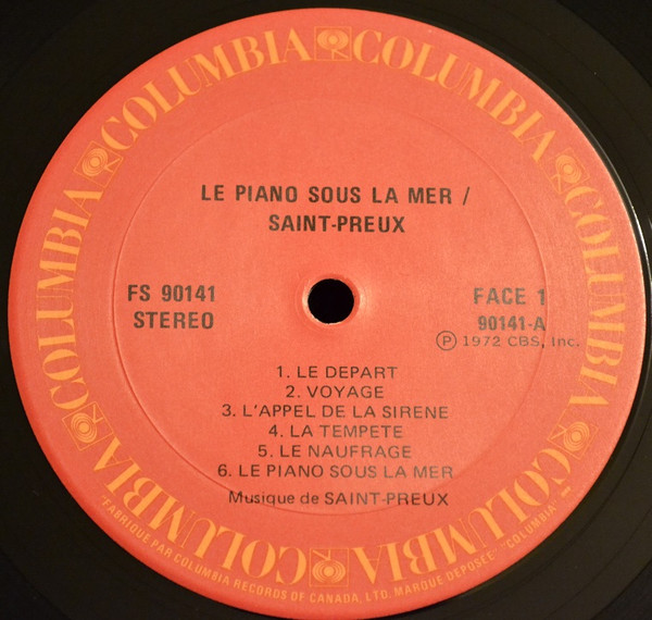 Saint-Preux - Le Piano Sous La Mer | Columbia (FS 90141) - 3