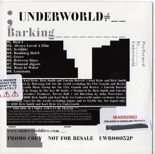 Underworld – Barking (2010, CD) - Discogs