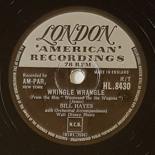 Bill Hayes – Wringle Wrangle / Westward Ho The Wagons (1957, Shellac) -  Discogs